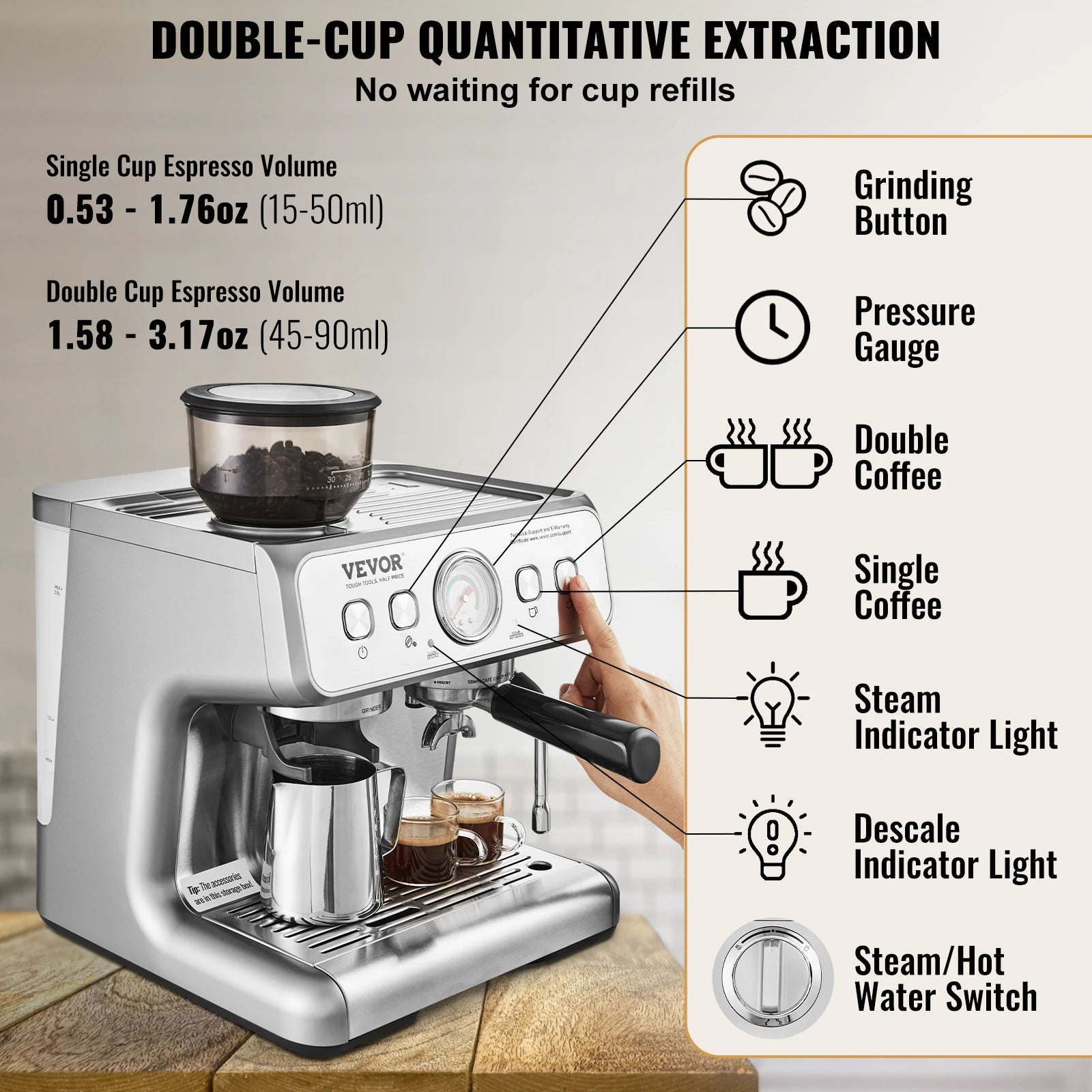 15-Bar Espresso & Frother