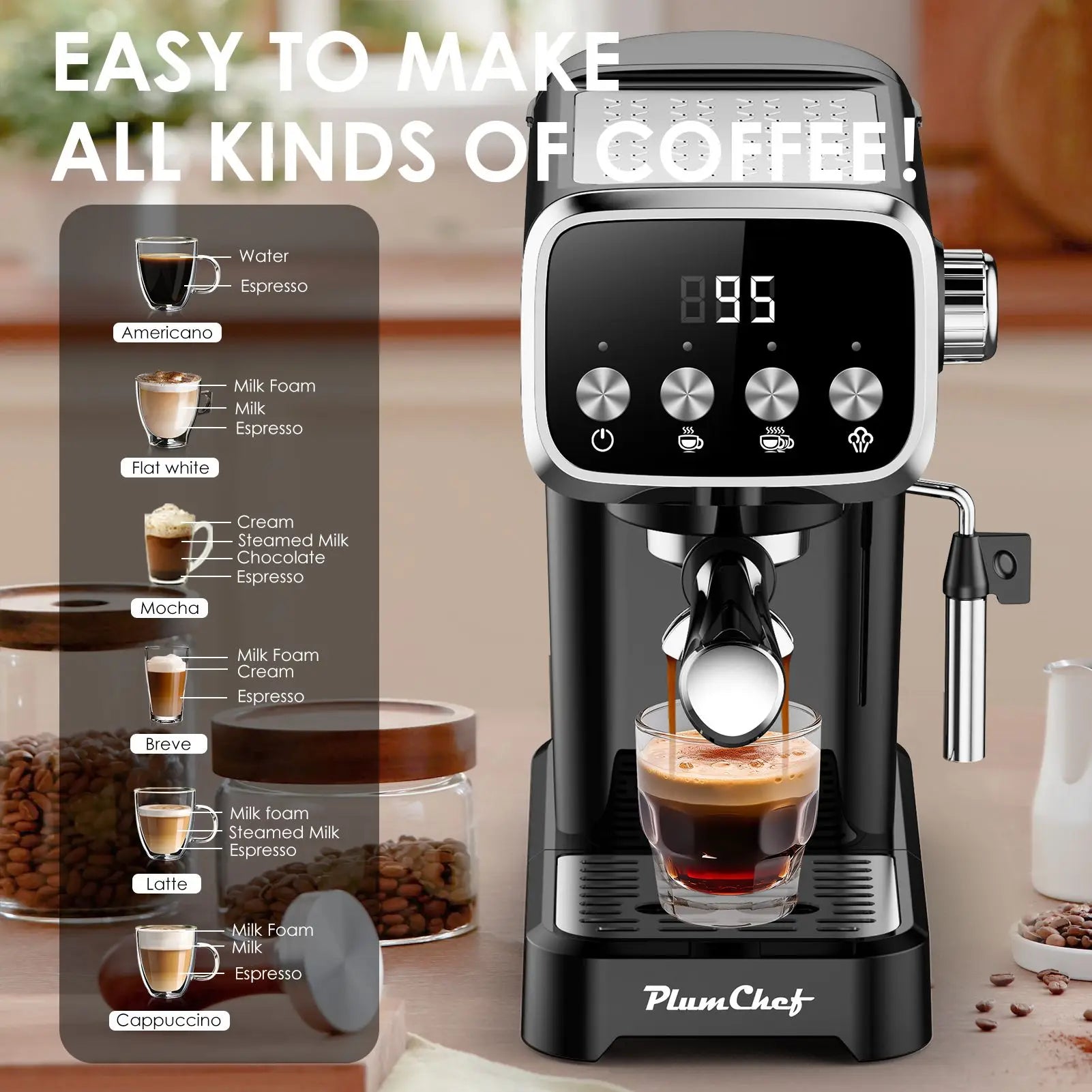 Slim 20-Bar Espresso Machine