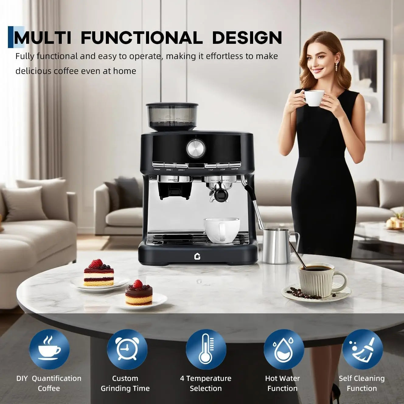 Espresso Machine with Grinder