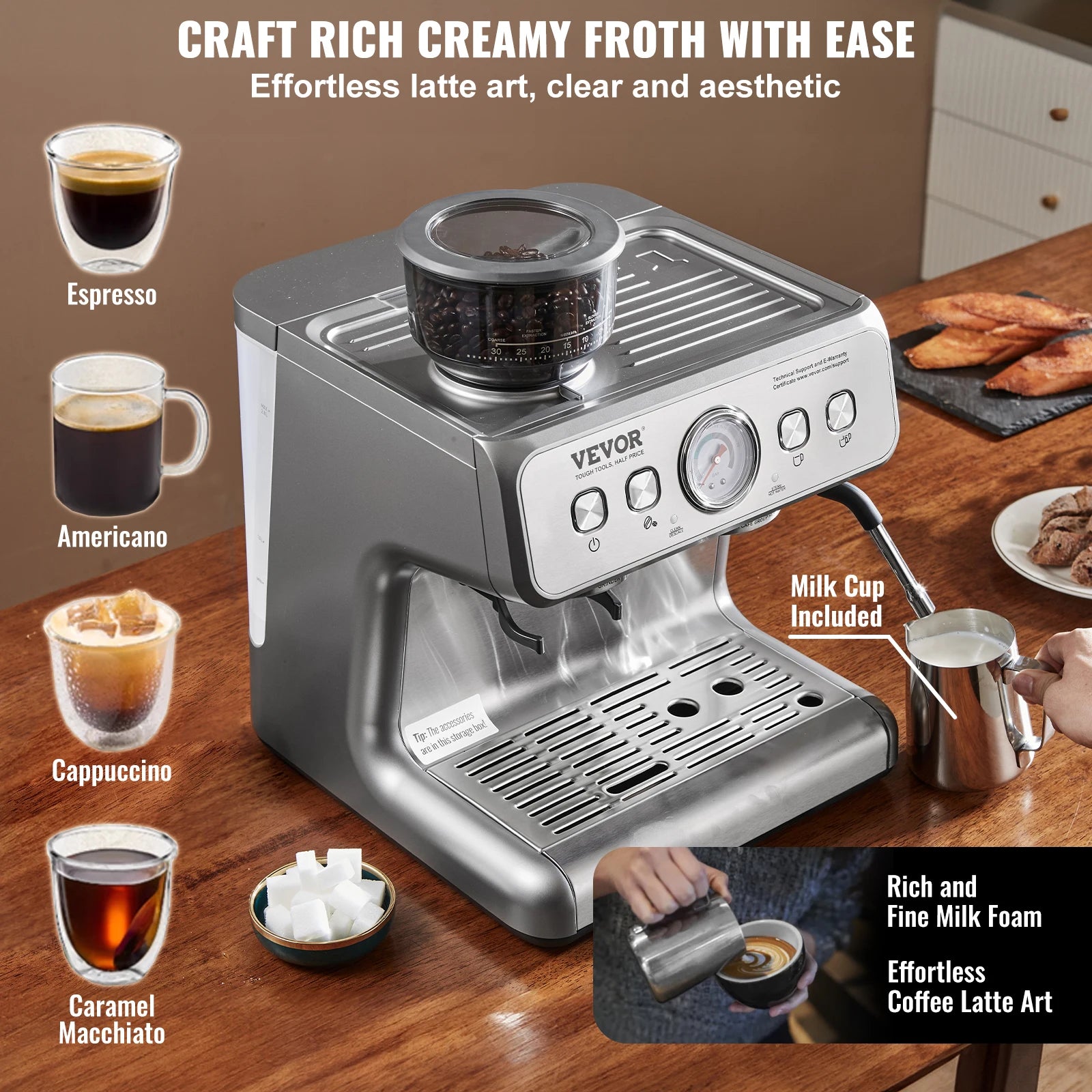 15-Bar Espresso & Frother