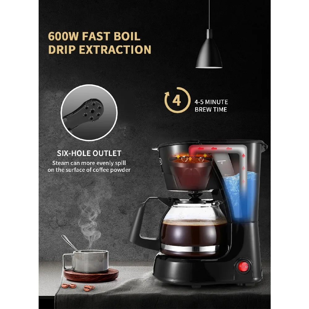 Compact 4-Cup Coffee Maker