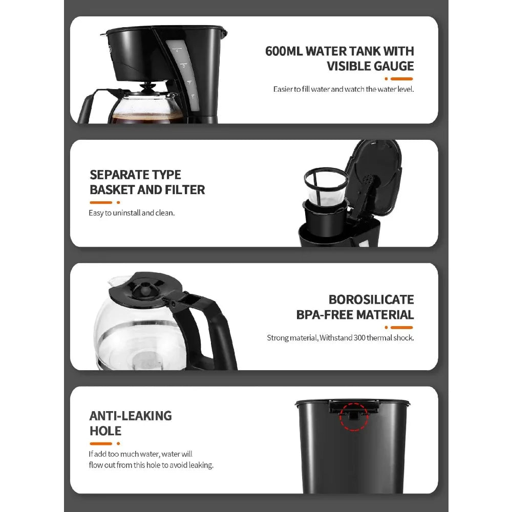 Compact 4-Cup Coffee Maker